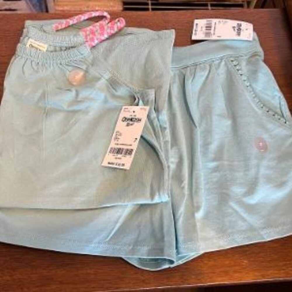 NWT OSHKOSH BGOSH LT. BLUE SHORT AND SHIRT SET